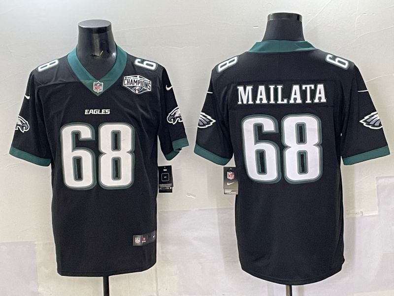 Men Philadelphia Eagles #68 Mailata Black Nike 2025 Limited NFL Jersey 002->arizona diamondback->MLB Jersey